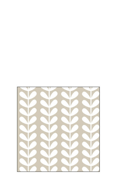 Pack 20 Napkins Abstract Paper Taupe Small