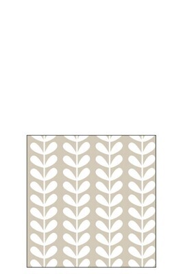 Pack 20 Napkins Abstract Paper Taupe Small