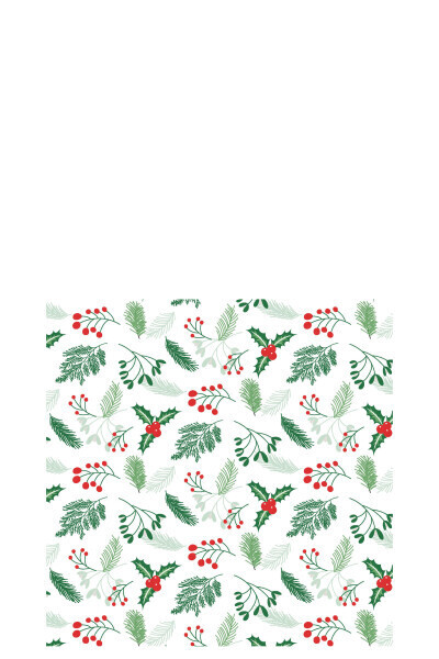 Pack 20 Napkins Christmas Leaves Paper Mix Large