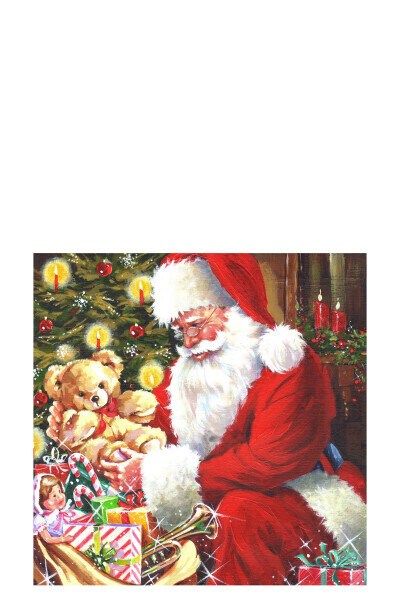 Pack 20 Napkins Santa Paper Mix Large