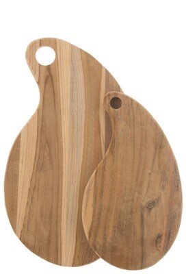 Cutting Board Terong Teak Wood Natural Large