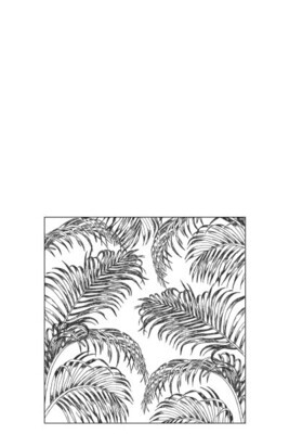 Pack 20 Napkins Palm Leaves Paper Black Small