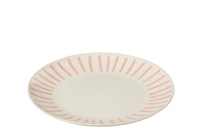 Plate Line Porcelain Pink Large