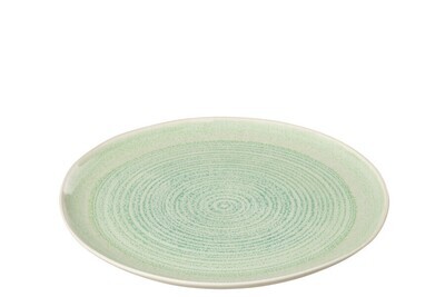 Plate Lara Porcelain Green Medium