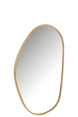 Mirror Abstract Mdf/Glass Gold Large