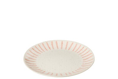 Plate Line Porcelain Pink Small