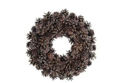 Wreath Deco Pinecones Dark Brown