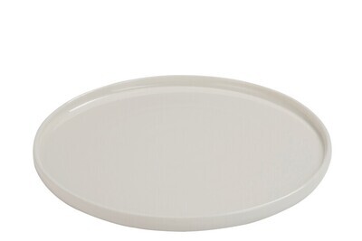 Plate Edge Porcelain White