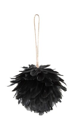 Ball Deco Hang Loose Feathers Black