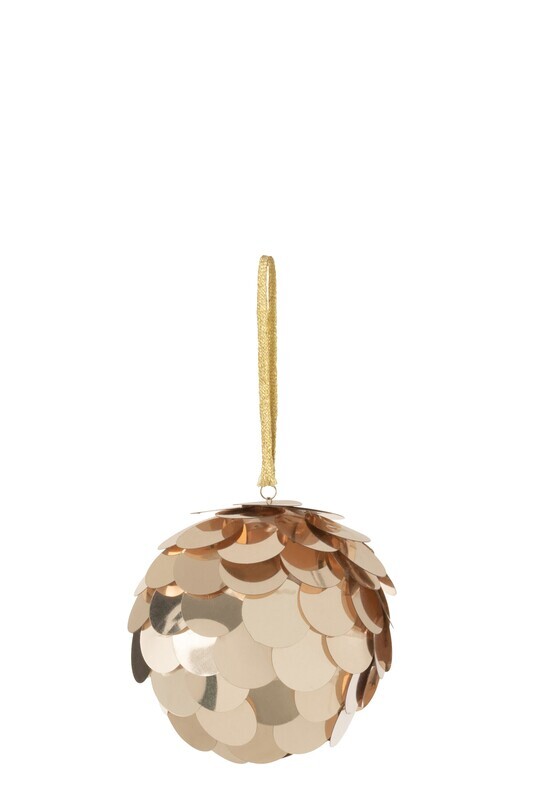 Ball Hanger Sequin Plastic Champagne