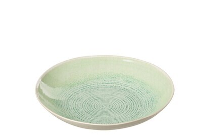 Plate Deep Lara Porcelain Green