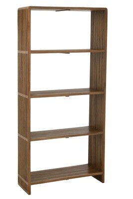 Bookcase 4 Shelves Recycle Teak Natural