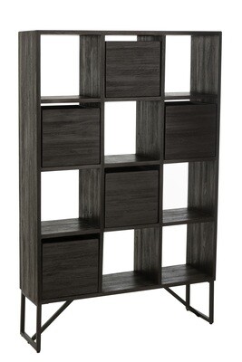 Cabinet With Drawers Recycle Teak Black