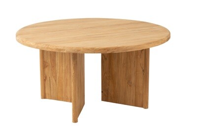 Table Round Teak Wood Natural