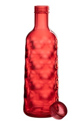 Bottle Hammered In Giftbox Plastic Red
