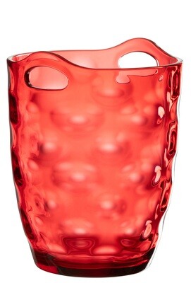 Ice Bucket Leonard Plastic Red