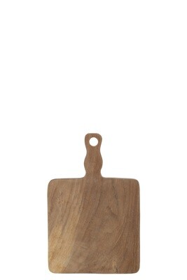 Cutting Board With Handle Teak Wood Natural Small