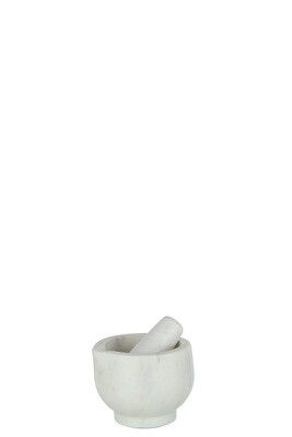 Mortar+Pestle Marble White