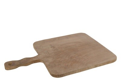 Cutting Board With Handle Teak Wood Natural Large
