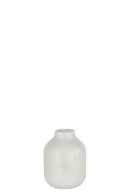 Vase Bottle Marble White Large