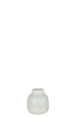 Vase Bottle Marble White Small