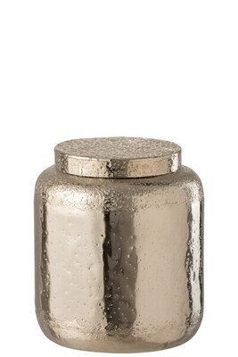 Pot+Lid Decorative Aluminium Silver