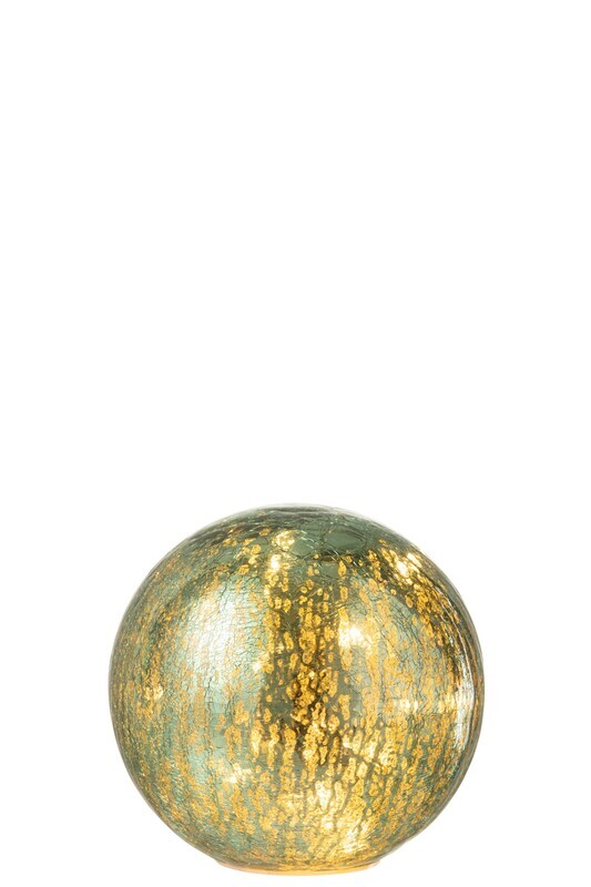 Ball Led Glass Green Small