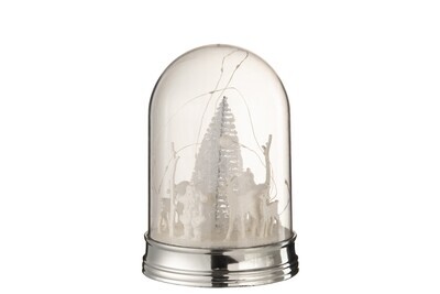 Bell Jar Christmas Led Acrylic White Large