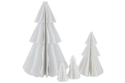 Christmas Tree Cotton Mache White Large