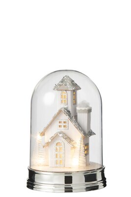 Bell Jar Winter House Led Acrylic White Small
