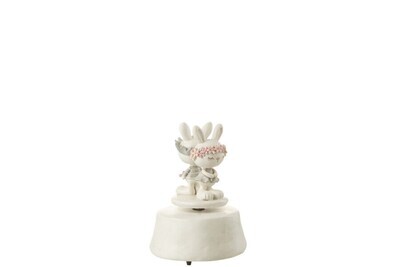 Music Box Rabbits Flowers Crown Poly Mix