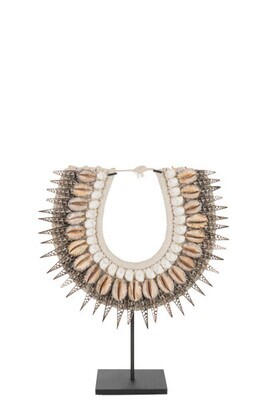 Necklace On Foot Shells Brown
