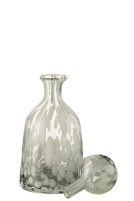 Bottle+Cork Dot Decorative Glass Grey/White Medium