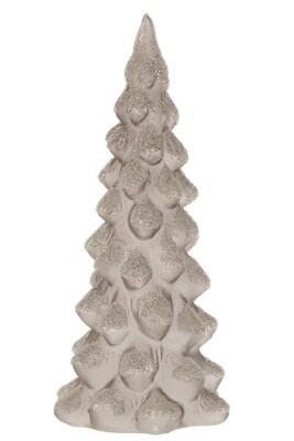Christmas Tree Deco Sugar Glass Frosted Grey Large