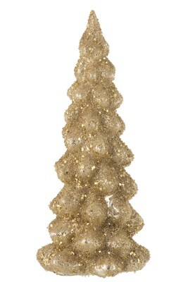 Christmas Tree Deco Sugar Glass Shiny Gold Large