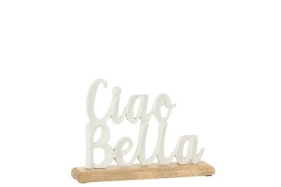 Ciao Bella On Base Aluminium White Small