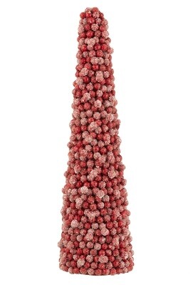 Cone Deco Berries Plastic Red Large