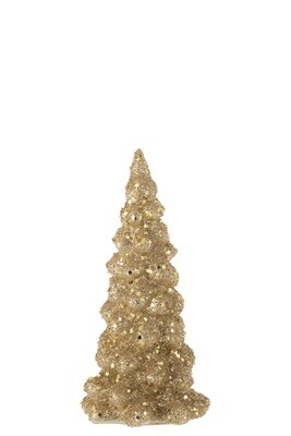 Christmas Tree Deco Sugar Glass Shiny Gold Small