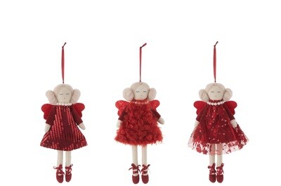 Hanger Angel Dolls Dress Textile Rd Assortment Of 3