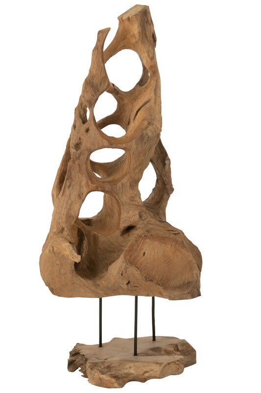 Decoration Cone Teak Wood Natural