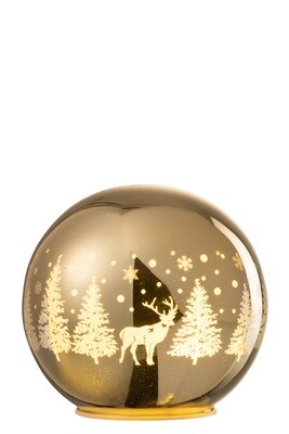 Decoration Ball Led Winter Glass Gold Large