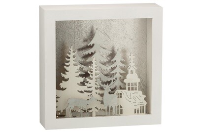 Frame 3D Led Winter Pvc/Glass Silver