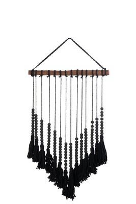 Hanger Pompon Cotton Black