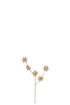 Flowers Metal Gold Small