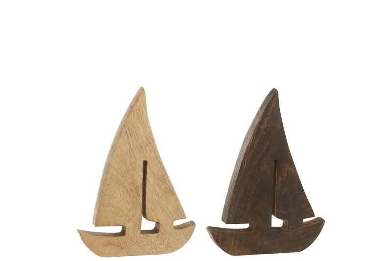 Boat Mango Wood Azur Large Assortment Of 2