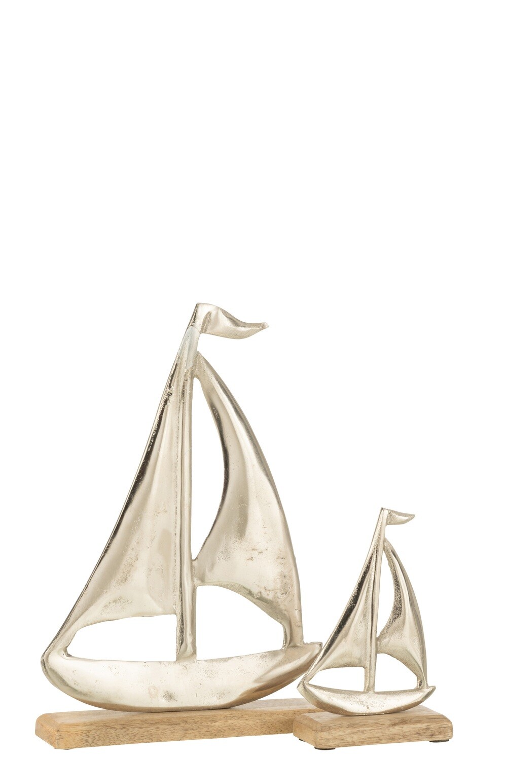 Boat On Base Aluminium Silver/Natural Large