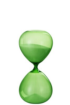 Hourglass Glass Light Green