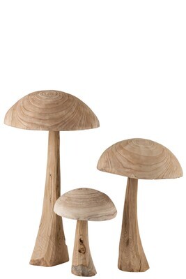 Mushroom Danda Chestnut Wood Natural Large