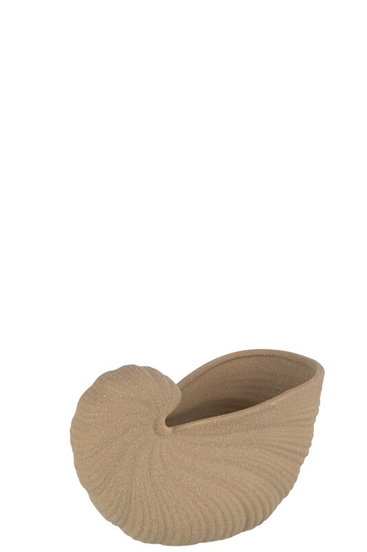 Shell Pot Sand Glaze Porcelain Beige