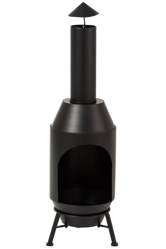 Wood-Fired Oven Metal Black